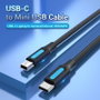 Vention Cable USB 2.0 Tipo-C a MiniUSB COWBD Negro 50cm